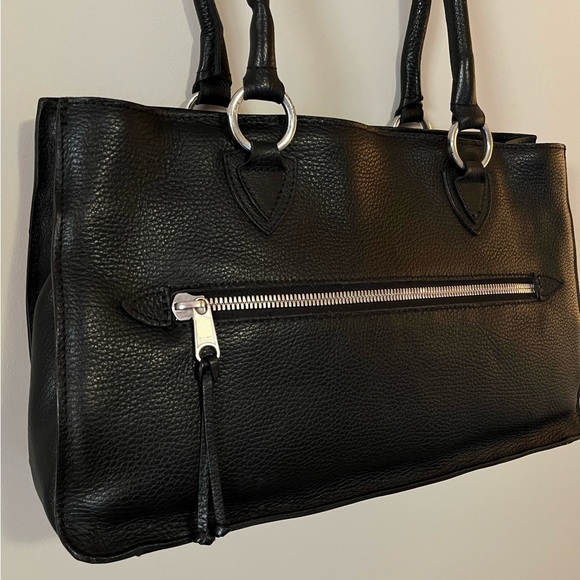 Valentina large leather rectangular tote bag - Picture 5 of 10